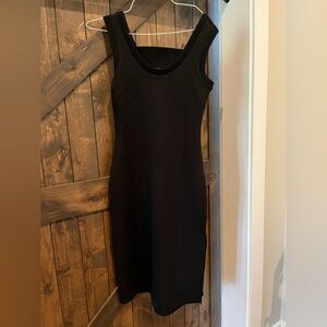 dh NEW YORK Cute Black Midi Dress